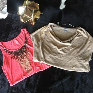 Coral and gold shirt bundle!!!